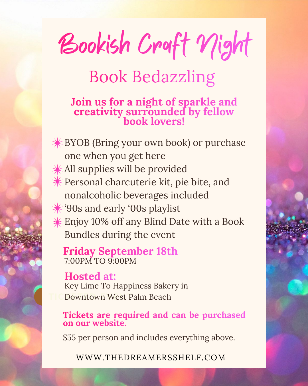 Bedazzling A Book Night! - Friday September 18th