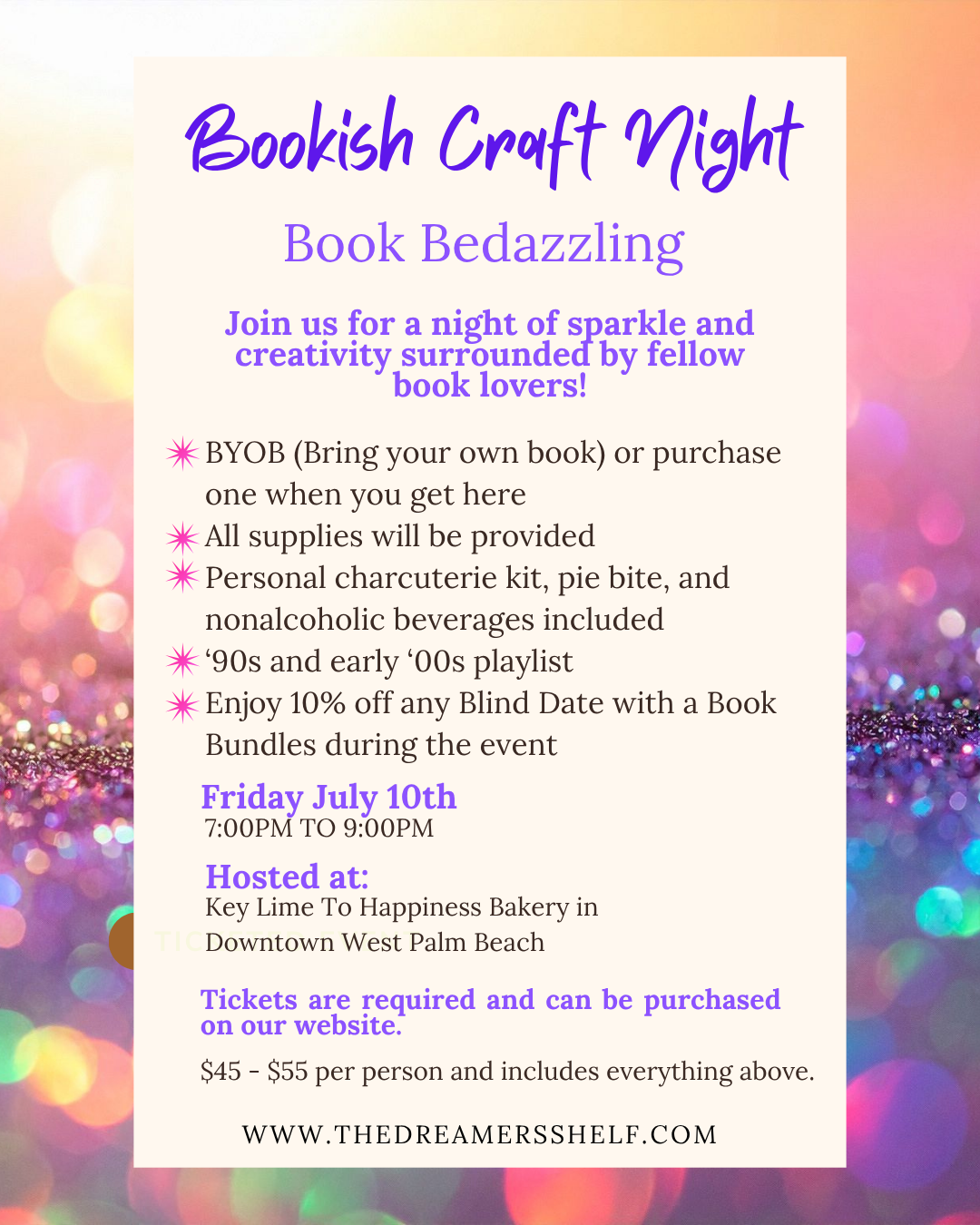 Bedazzling A Book Night! - Friday July 10th